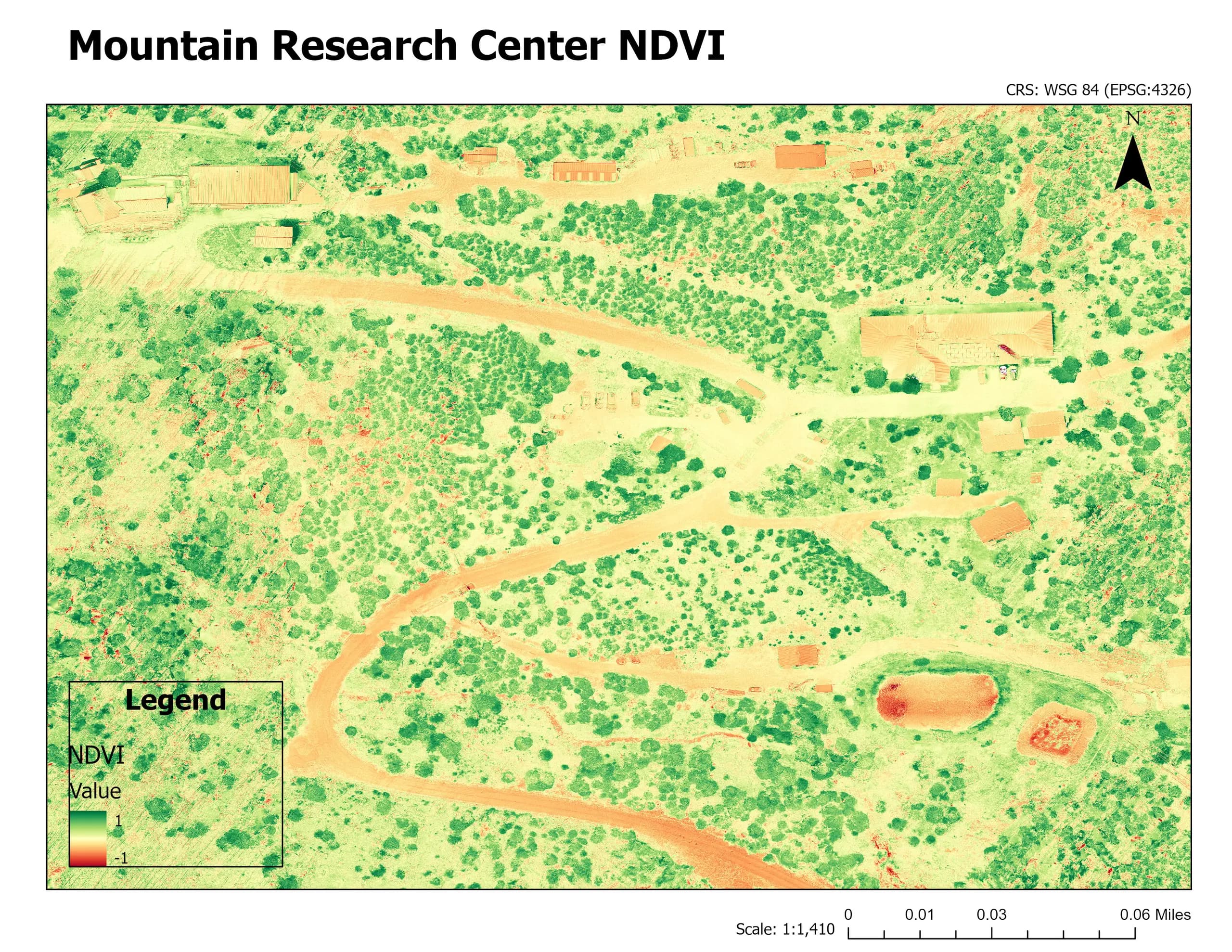 NDVI of the Mountain Research Station in Colorado