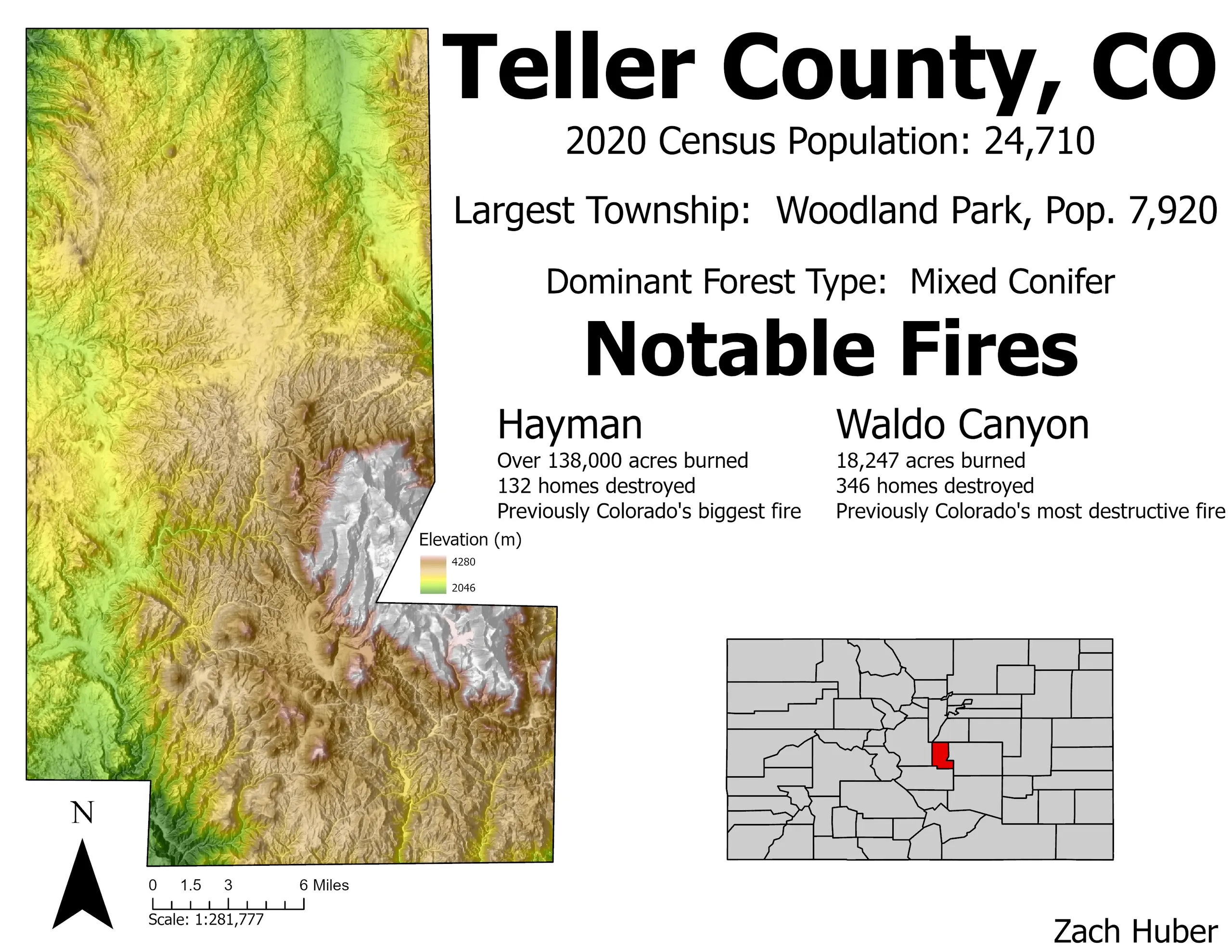 Teller county and fires map