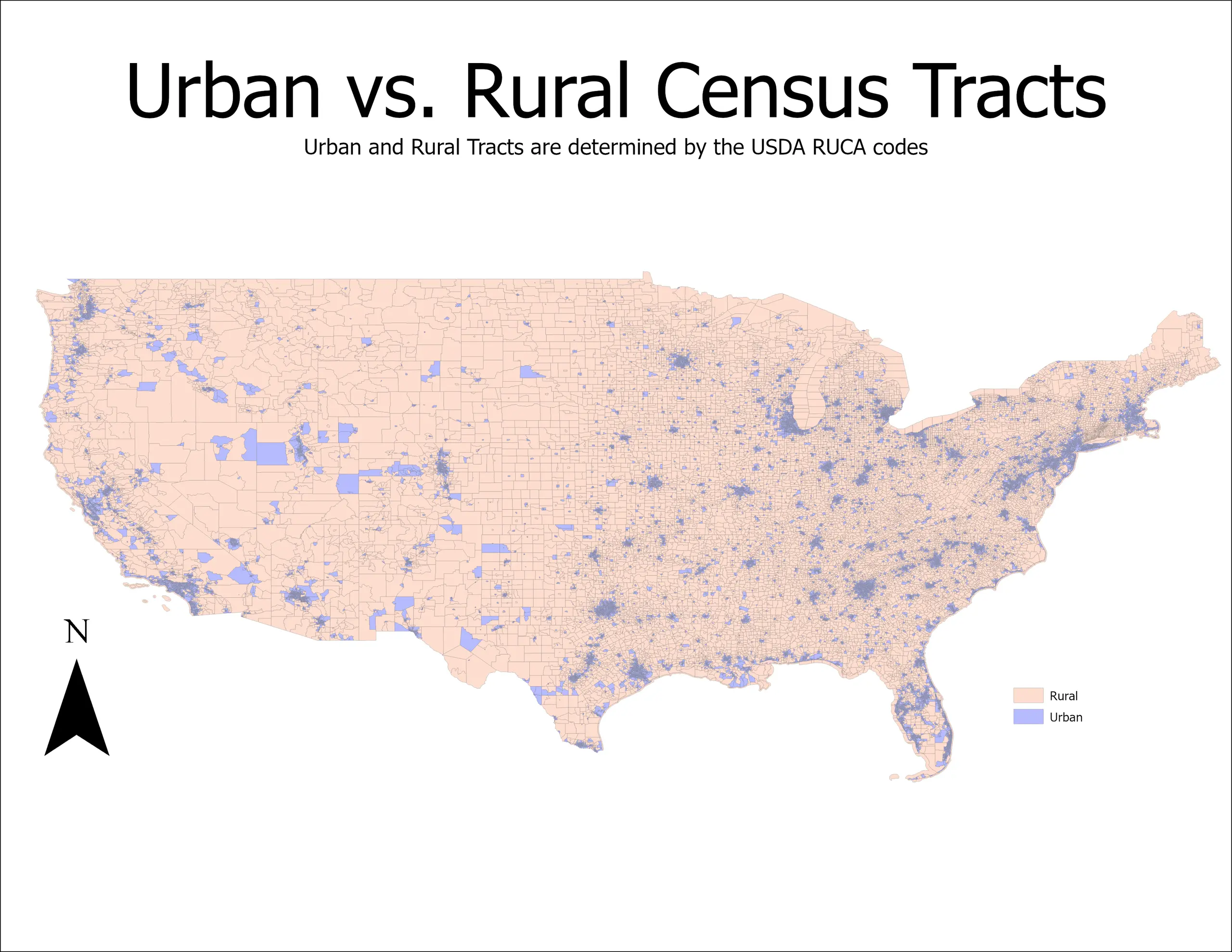 Urban vs. Rural tracts U.S.