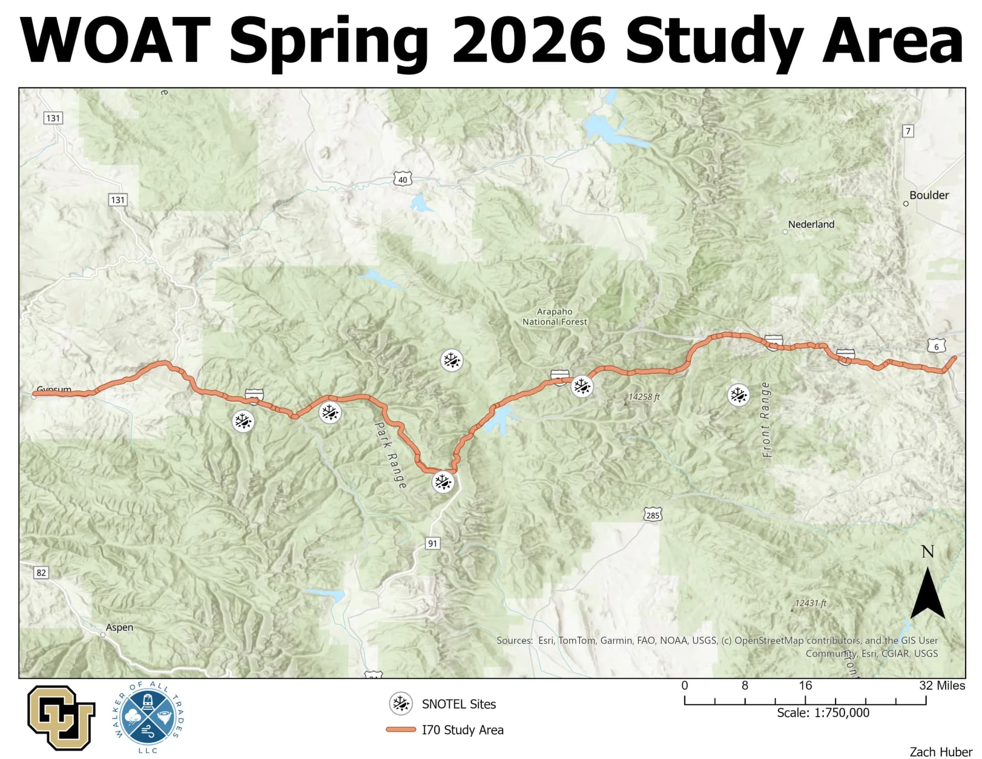 I-70 Study Area Map